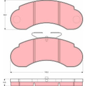 TRW | Bremsbelagsatz, Scheibenbremse | GDB1114