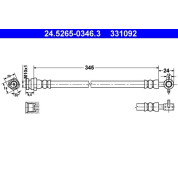 ATE | Bremsschlauch | 24.5265-0346.3