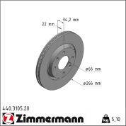 Zimmermann | Bremsscheibe | 440.3105.20