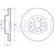 Delphi | Bremsscheibe | BG4701C