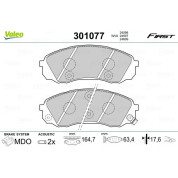 Valeo | Bremsbelagsatz, Scheibenbremse | 301077