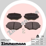 Zimmermann | Bremsbelagsatz, Scheibenbremse | 23354.140.1