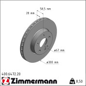 Zimmermann | Bremsscheibe | 400.6472.20