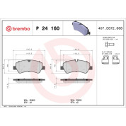 Brembo | Bremsbelagsatz, Scheibenbremse | P 24 160