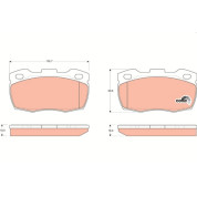 TRW | Bremsbelagsatz, Scheibenbremse | GDB1452