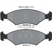 Textar | Bremsbelagsatz, Scheibenbremse | 2310301