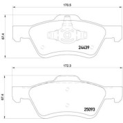 Brembo | Bremsbelagsatz, Scheibenbremse | P 24 159