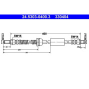 ATE | Bremsschlauch | 24.5303-0400.3