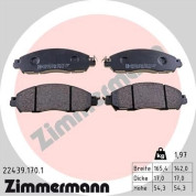 Zimmermann | Bremsbelagsatz, Scheibenbremse | 22439.170.1