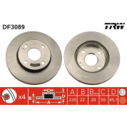 TRW | Bremsscheibe | DF3089