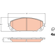 TRW | Bremsbelagsatz, Scheibenbremse | GDB2094