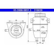 ATE | Ausgleichsbehälter, Bremsflüssigkeit | 03.3508-5851.3
