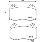 Brembo | Bremsbelagsatz, Scheibenbremse | P 56 047