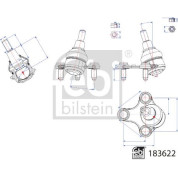 febi bilstein | Trag-/Führungsgelenk | 183622