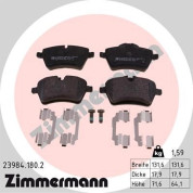 Zimmermann | Bremsbelagsatz, Scheibenbremse | 23984.180.2