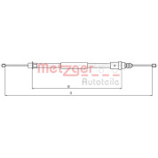 Metzger | Seilzug, Feststellbremse | 10.6215