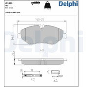 Delphi | Bremsbelagsatz, Scheibenbremse | LP2039