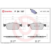 Brembo | Bremsbelagsatz, Scheibenbremse | P 24 157