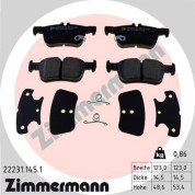 Zimmermann | Bremsbelagsatz, Scheibenbremse | 22231.145.1