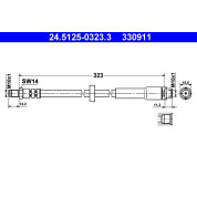 ATE | Bremsschlauch | 24.5125-0323.3