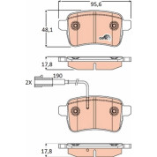 TRW | Bremsbelagsatz, Scheibenbremse | GDB1905