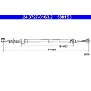 ATE | Seilzug, Feststellbremse | 24.3727-0163.2