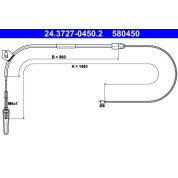 ATE | Seilzug, Feststellbremse | 24.3727-0450.2