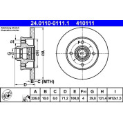 ATE | Bremsscheibe | 24.0110-0111.1