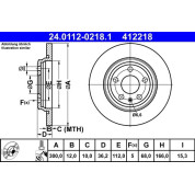 ATE | Bremsscheibe | 24.0112-0218.1