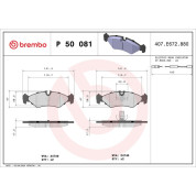 Brembo | Bremsbelagsatz, Scheibenbremse | P 50 081