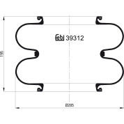 febi bilstein | Federbalg, Luftfederung | 39312