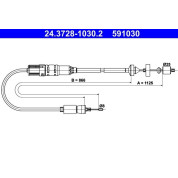 ATE | Seilzug, Kupplungsbetätigung | 24.3728-1030.2