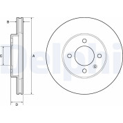 Delphi | Bremsscheibe | BG2455