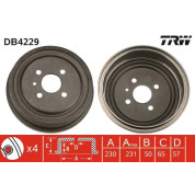 TRW | Bremstrommel | DB4229