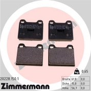 Zimmermann | Bremsbelagsatz, Scheibenbremse | 20228.150.1