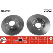 TRW | Bremsscheibe | DF4036