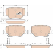 TRW | Bremsbelagsatz, Scheibenbremse | GDB3547