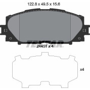 Textar | Bremsbelagsatz, Scheibenbremse | 2445101