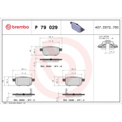 Brembo | Bremsbelagsatz, Scheibenbremse | P 79 029