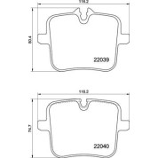 Brembo | Bremsbelagsatz, Scheibenbremse | P 06 109