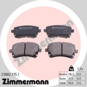 Zimmermann | Bremsbelagsatz, Scheibenbremse | 23882.175.1