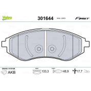 Valeo | Bremsbelagsatz, Scheibenbremse | 301644