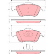 TRW | Bremsbelagsatz, Scheibenbremse | GDB3272