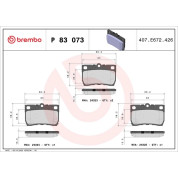 Brembo | Bremsbelagsatz, Scheibenbremse | P 83 073