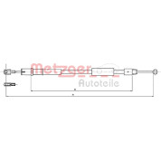 Metzger | Seilzug, Feststellbremse | 10.9836