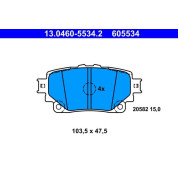 ATE | Bremsbelagsatz, Scheibenbremse | 13.0460-5534.2