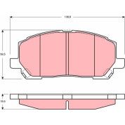 TRW | Bremsbelagsatz, Scheibenbremse | GDB3286