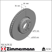 Zimmermann | Bremsscheibe | 150.3479.32