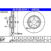 ATE | Bremsscheibe | 24.0128-0234.1