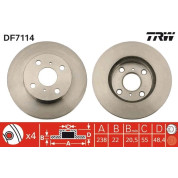 TRW | Bremsscheibe | DF7114